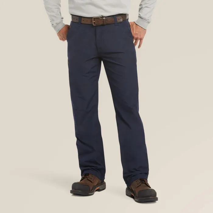 Men FR M4 Relaxed DuraLight Ripstop Boot Cut Pant Navy Ariat Pants and Shorts