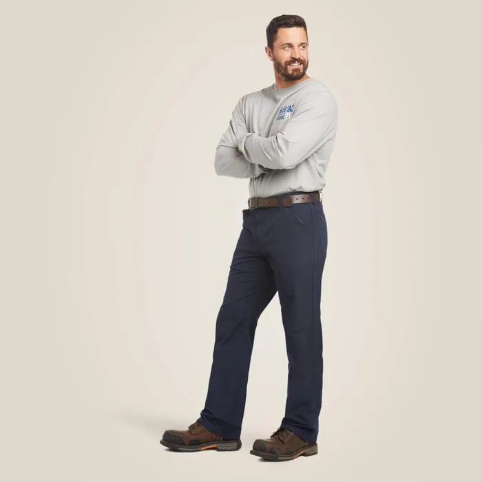 Men FR M4 Relaxed DuraLight Ripstop Boot Cut Pant Navy Ariat Pants and Shorts Men FR M4 Relaxed DuraLight Ripstop Boot Cut Pant Navy Ariat Pants and Shorts