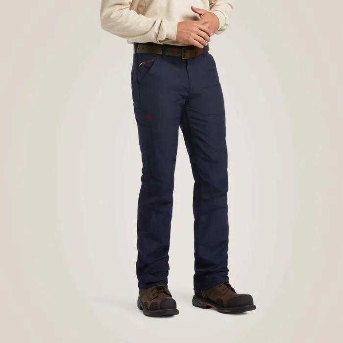 Men FR M5 DuraLight Ripstop Stackable Straight Leg Pant Navy Ariat Workwear
