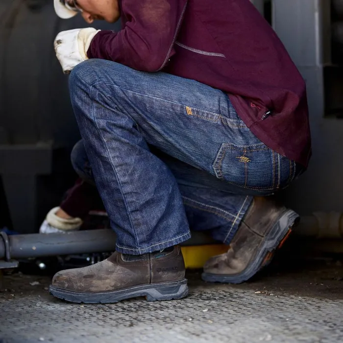 Men FR M5 Straight Basic Stackable Straight Leg Jean Shale Ariat Workwear Men FR M5 Straight Basic Stackable Straight Leg Jean Shale Ariat Workwear
