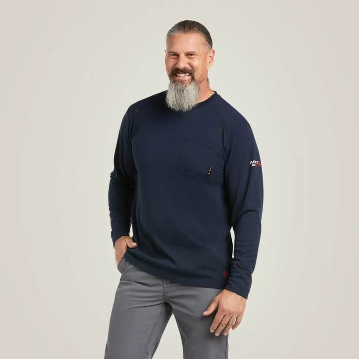 Men FR Max Protect Inherent TShirt Navy Ariat TShirts and Polos
