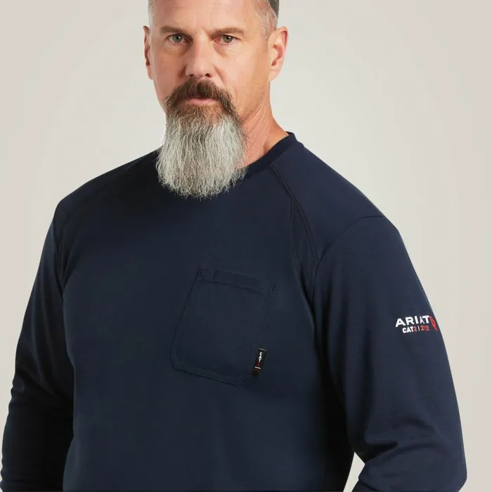 Men FR Max Protect Inherent TShirt Navy Ariat TShirts and Polos Men FR Max Protect Inherent TShirt Navy Ariat TShirts and Polos