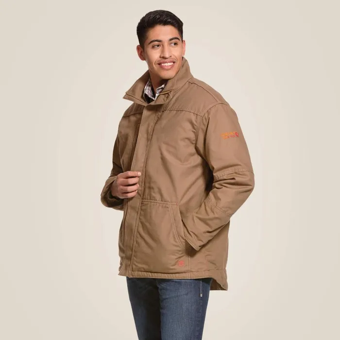 Men FR Workhorse Insulated Jacket Field Khaki Ariat Workwear