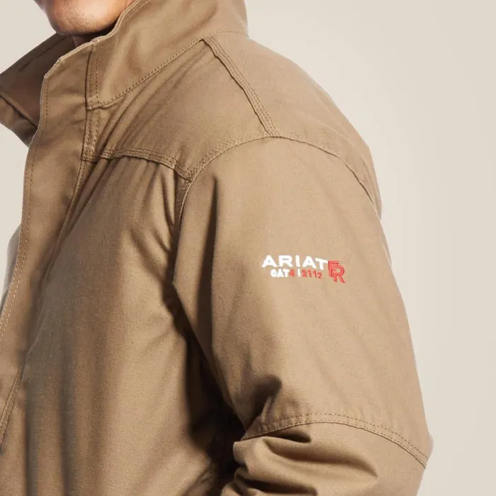 Men FR Workhorse Insulated Jacket Field Khaki Ariat Workwear Men FR Workhorse Insulated Jacket Field Khaki Ariat Workwear