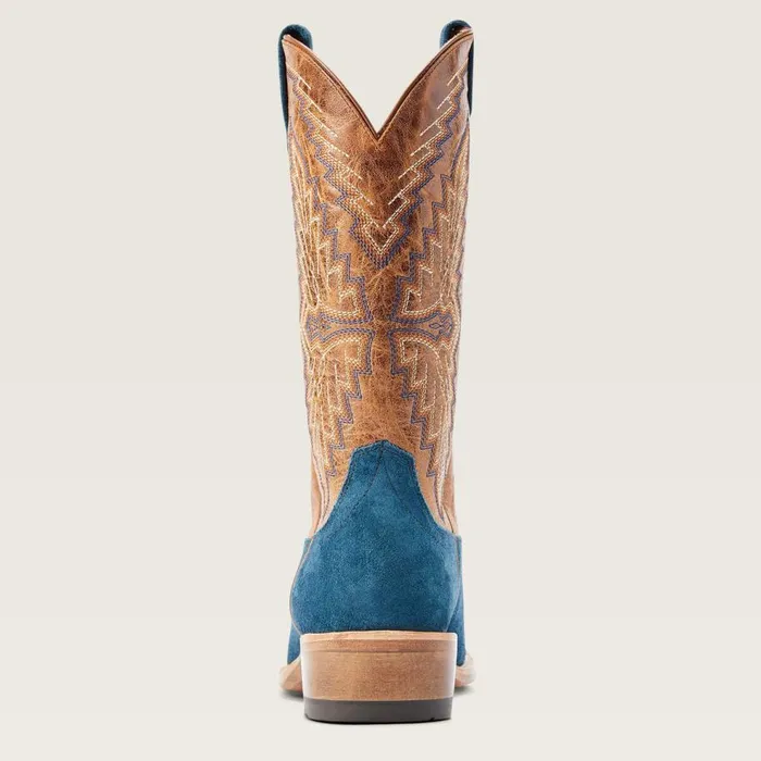 Men Futurity Showman Western Boot Stone Blue Roughout Ariat Western Boots Men Futurity Showman Western Boot Stone Blue Roughout Ariat Western Boots