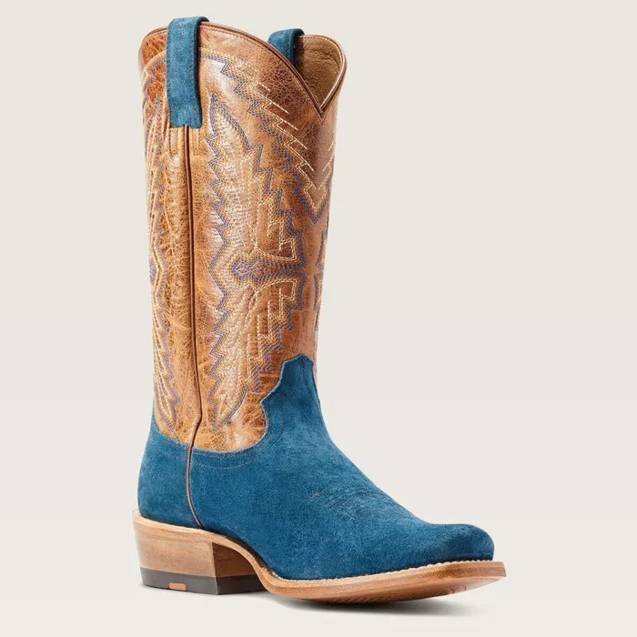 Men Futurity Showman Western Boot Stone Blue Roughout Ariat Western Boots Men Futurity Showman Western Boot Stone Blue Roughout Ariat Western Boots