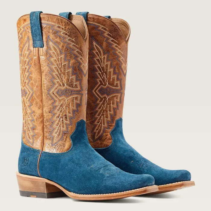 Men Futurity Showman Western Boot Stone Blue Roughout Ariat Western Boots Men Futurity Showman Western Boot Stone Blue Roughout Ariat Western Boots