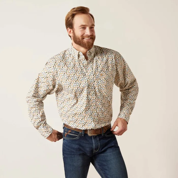 Men Gainor Classic Fit Shirt White Ariat Button Down Shirts
