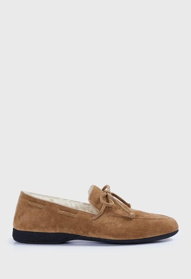 Men Haile Shearling SlipOn Cognac Paul Stuart Loafers