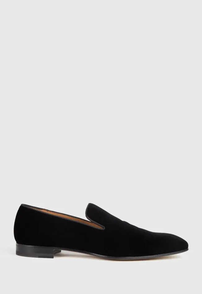 Men Harrier Formal SlipOn Velvet Black Paul Stuart Evening
