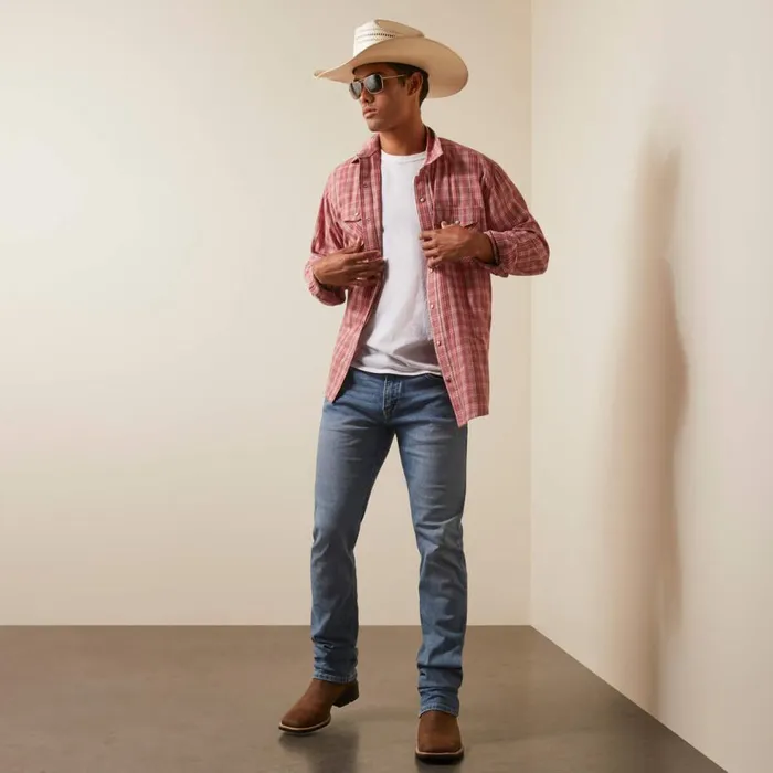 Men Hart Retro Fit Shirt White Asparagus Ariat Button Down Shirts Men Hart Retro Fit Shirt White Asparagus Ariat Button Down Shirts