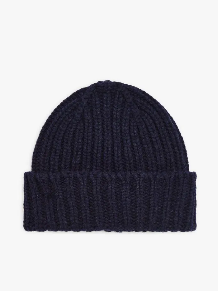Men Hats and Gloves Agns B Blue Wool Scott Beanie