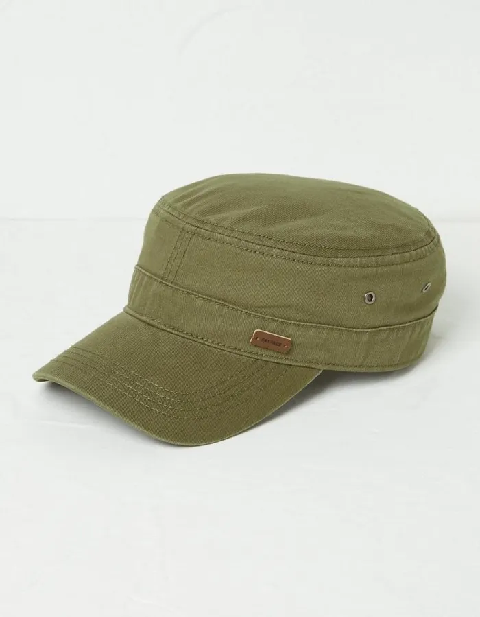 Men Hats FatFace Train Driver Hat Khaki Green