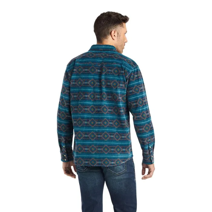 Men Hawkeye Corduroy Retro Fit Shirt Sylvan Teal Ariat Button Down Shirts Men Hawkeye Corduroy Retro Fit Shirt Sylvan Teal Ariat Button Down Shirts