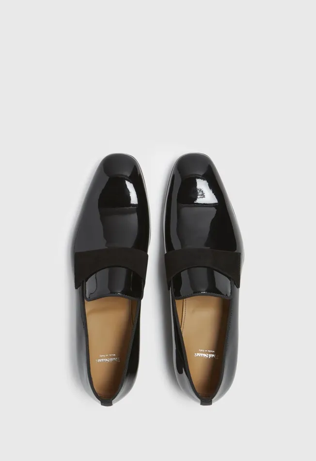 Men Heron Patent Leather Formal SlipOn Black Patent Paul Stuart Evening
