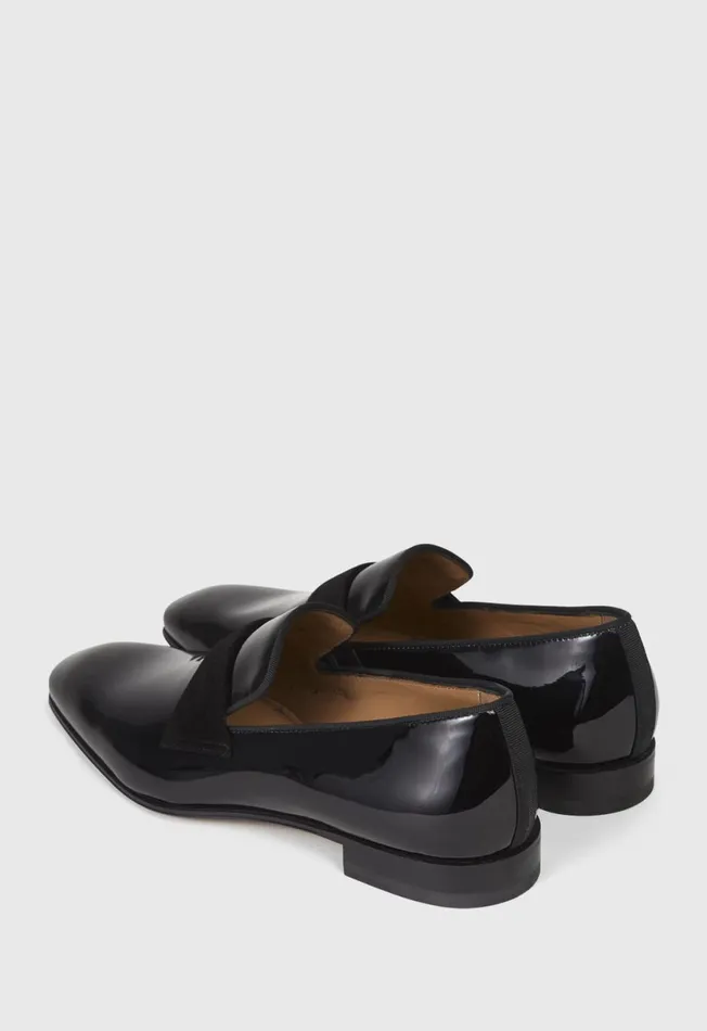 Men Heron Patent Leather Formal SlipOn Black Patent Paul Stuart Evening