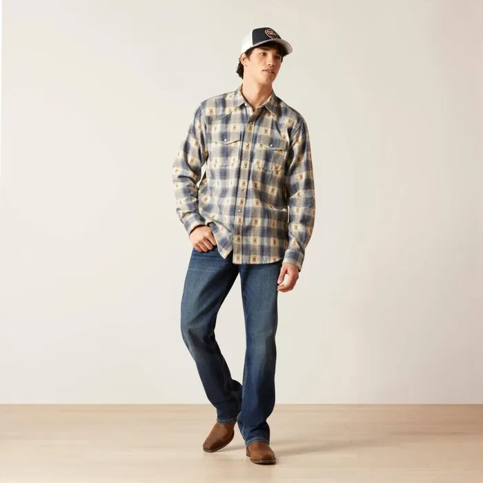 Men Hiro Retro Fit Shirt Vaporous Gray Ariat Button Down Shirts Men Hiro Retro Fit Shirt Vaporous Gray Ariat Button Down Shirts