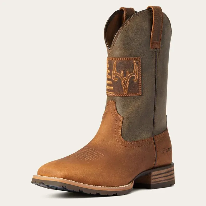 Men Hybrid Patriot Country Western Boot Casper Brown Ariat Western Boots