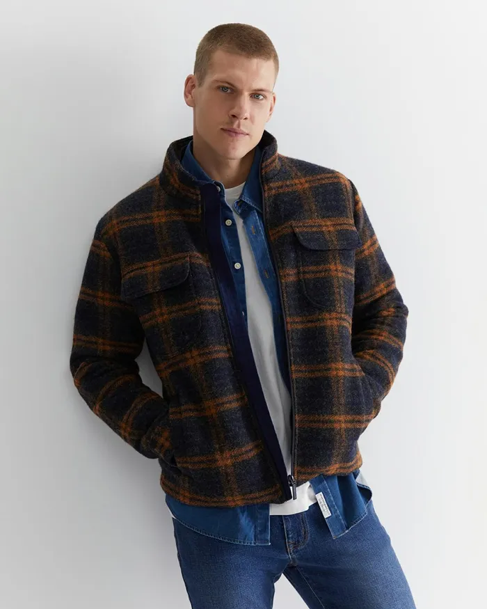 Men Jackets and Blazers Sportscraft Salford Check Wool Blend Jacket Check