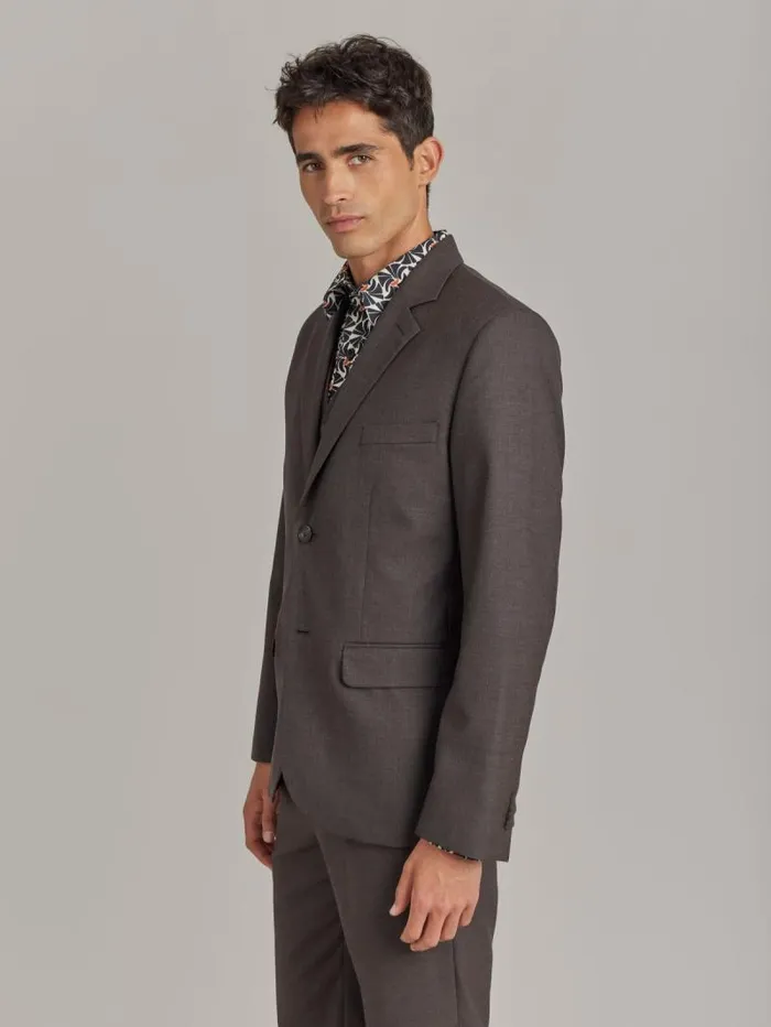 Men Jackets and Coats Agns B Chocolat Worsted Wool Domi Jacket