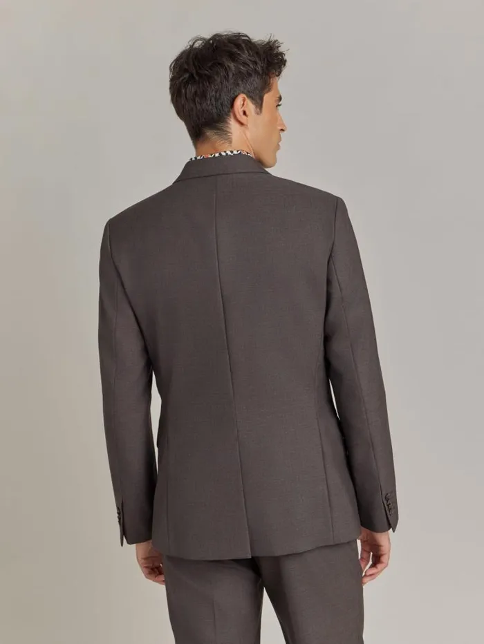 Men Jackets and Coats Agns B Chocolat Worsted Wool Domi Jacket