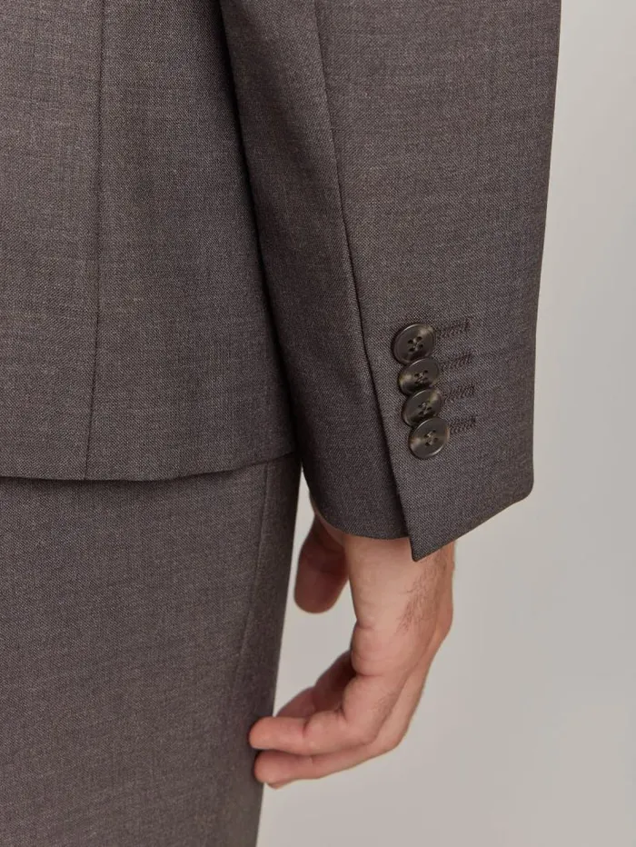 Men Jackets and Coats Agns B Chocolat Worsted Wool Domi Jacket