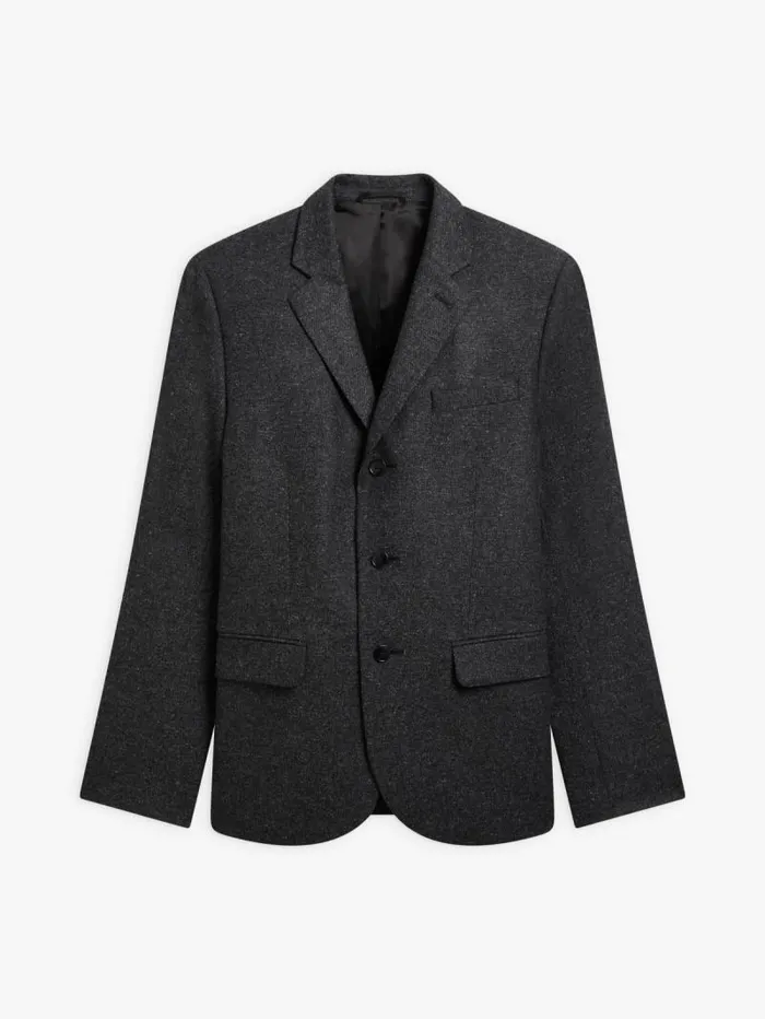 Men Jackets and Coats Agns B Grey Tweed Domino Jacket