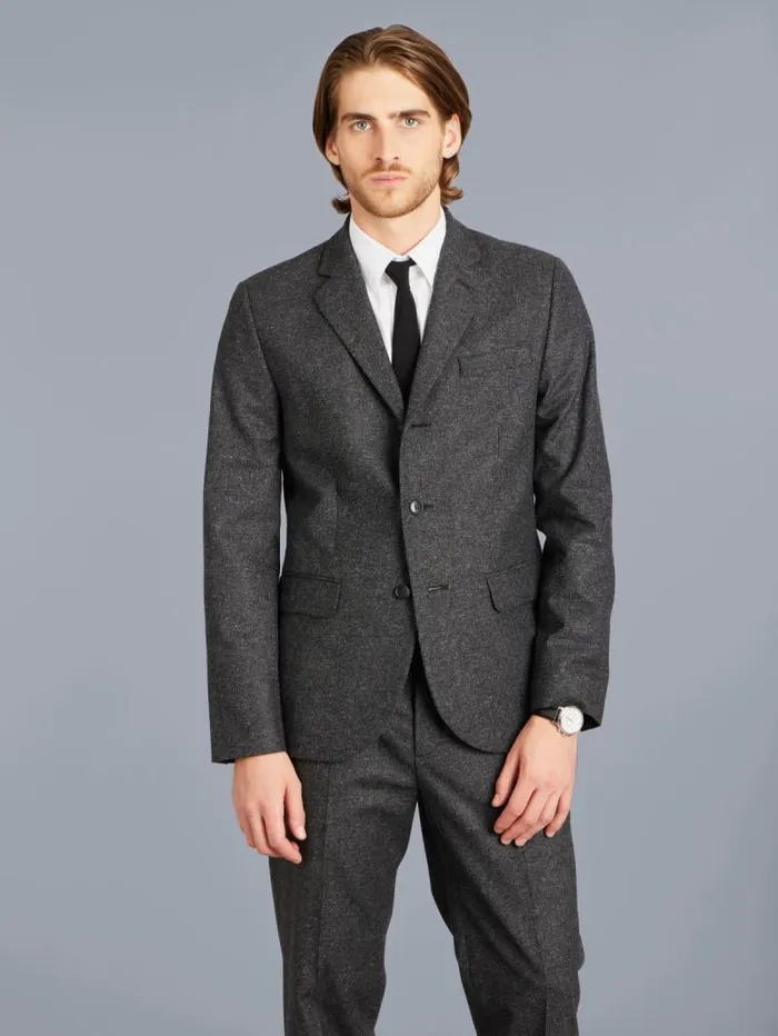 Men Jackets and Coats Agns B Grey Tweed Domino Jacket Men Jackets and Coats Agns B Grey Tweed Domino Jacket