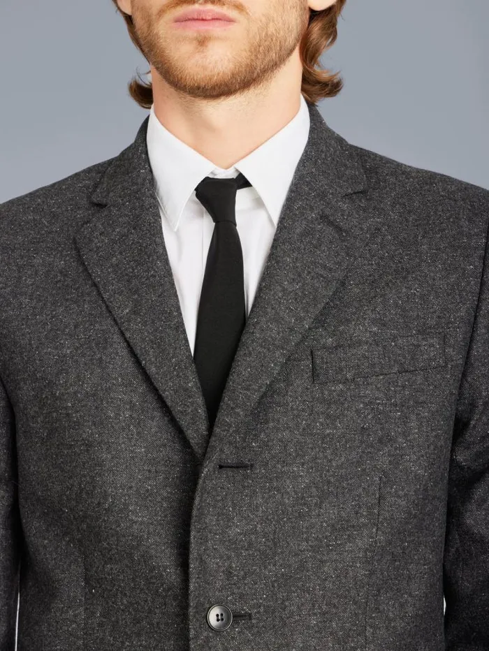 Men Jackets and Coats Agns B Grey Tweed Domino Jacket Men Jackets and Coats Agns B Grey Tweed Domino Jacket