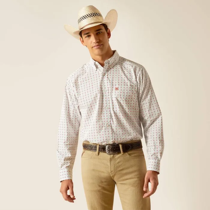 Men Kade Classic Fit Shirt White Ariat Button Down Shirts