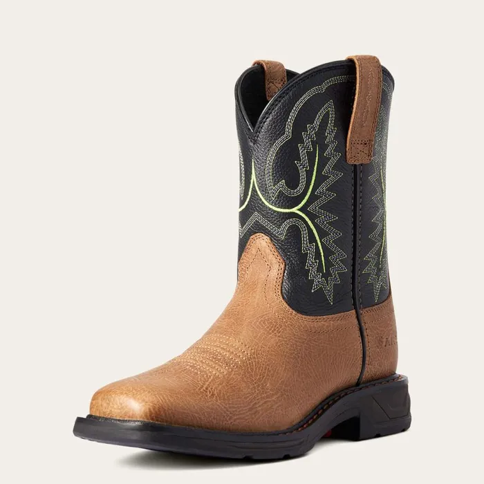 MenKids WorkHog XT Wide Square Toe Boot Tumbled Bark Ariat Work Boots