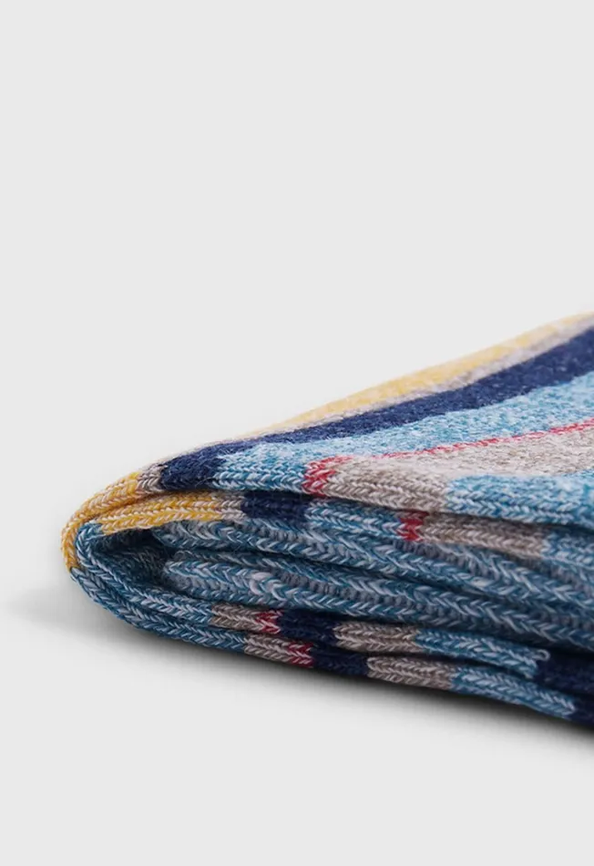 Men Linen Mlange Striped Sock Navy Paul Stuart Socks Men Linen Mlange Striped Sock Navy Paul Stuart Socks
