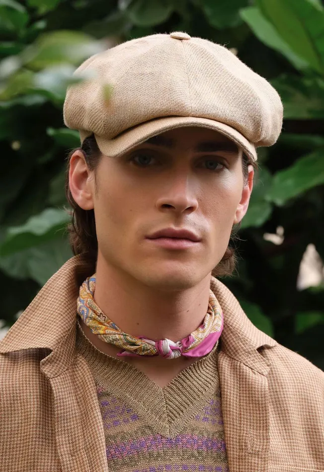 Men Linen Newsboy Hat Beige Paul Stuart Scarves Hats Gloves Men Linen Newsboy Hat Beige Paul Stuart Scarves Hats Gloves