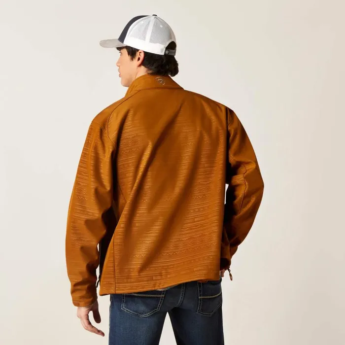 Men Logo 20 Softshell Jacket Chestnut Embossed Ariat Jackets and Vests Men Logo 20 Softshell Jacket Chestnut Embossed Ariat Jackets and Vests