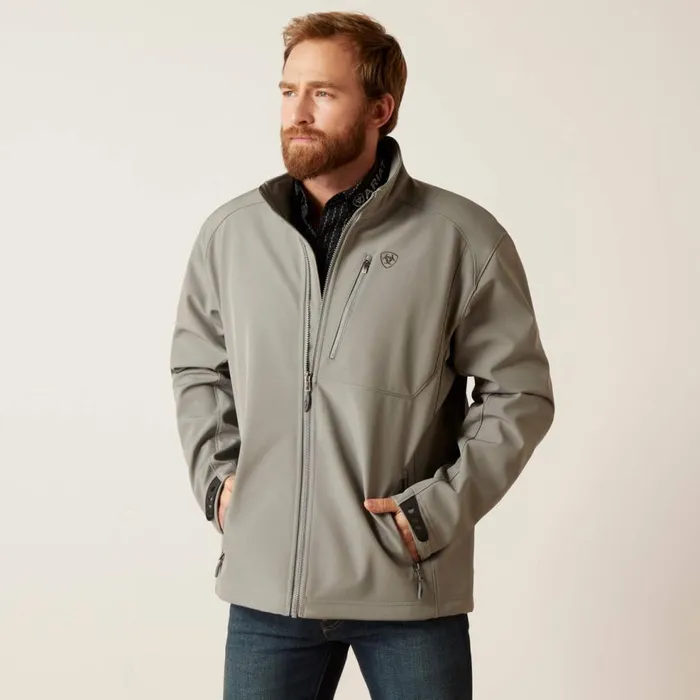 Men Logo 20 Softshell Jacket Jetty Grey Ariat Jackets and Vests