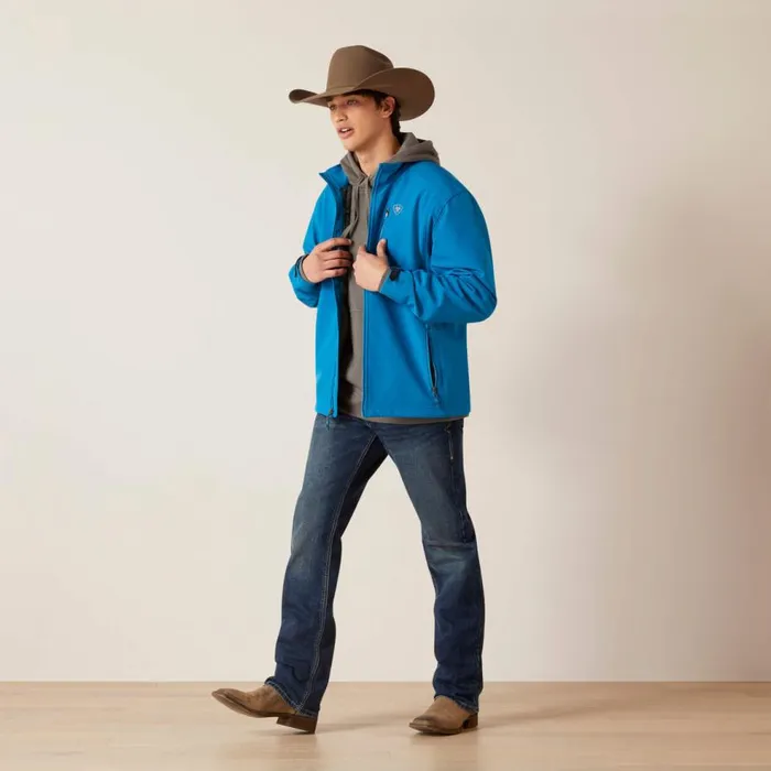 Men Logo 20 Softshell Jacket Mykonos Blue Ariat Jackets and Vests Men Logo 20 Softshell Jacket Mykonos Blue Ariat Jackets and Vests