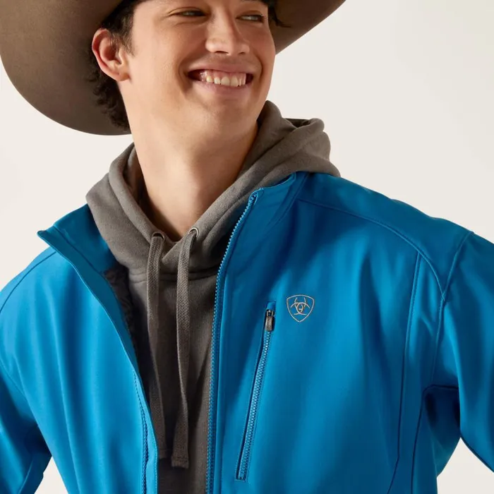 Men Logo 20 Softshell Jacket Mykonos Blue Ariat Jackets and Vests Men Logo 20 Softshell Jacket Mykonos Blue Ariat Jackets and Vests