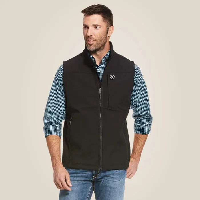 Men Logo 20 Softshell Vest Black Ariat Jackets and Vests
