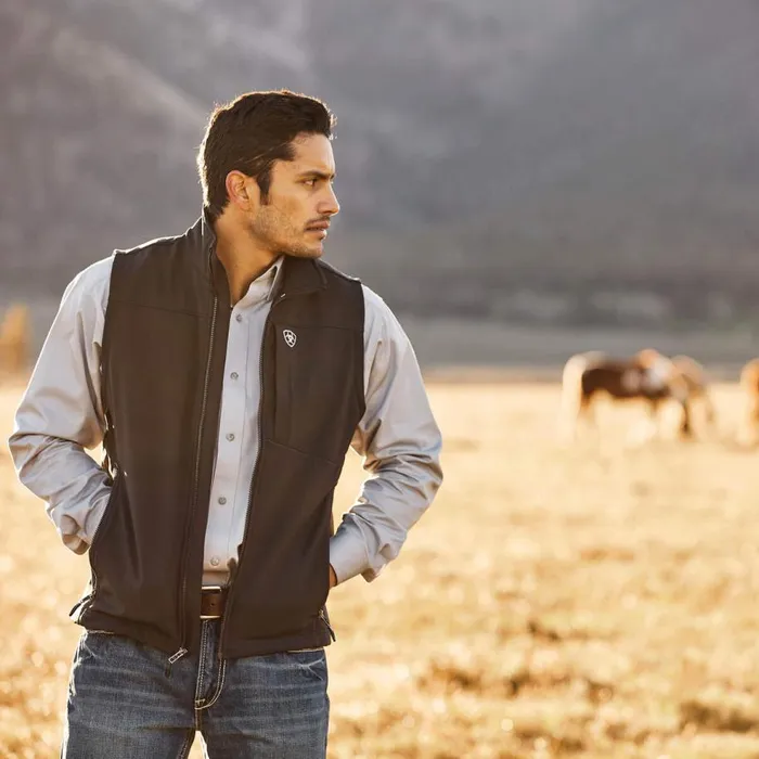 Men Logo 20 Softshell Vest Black Ariat Jackets and Vests Men Logo 20 Softshell Vest Black Ariat Jackets and Vests