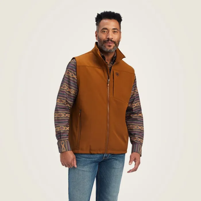 Men Logo 20 Softshell Vest Chestnut Ariat Jackets and Vests
