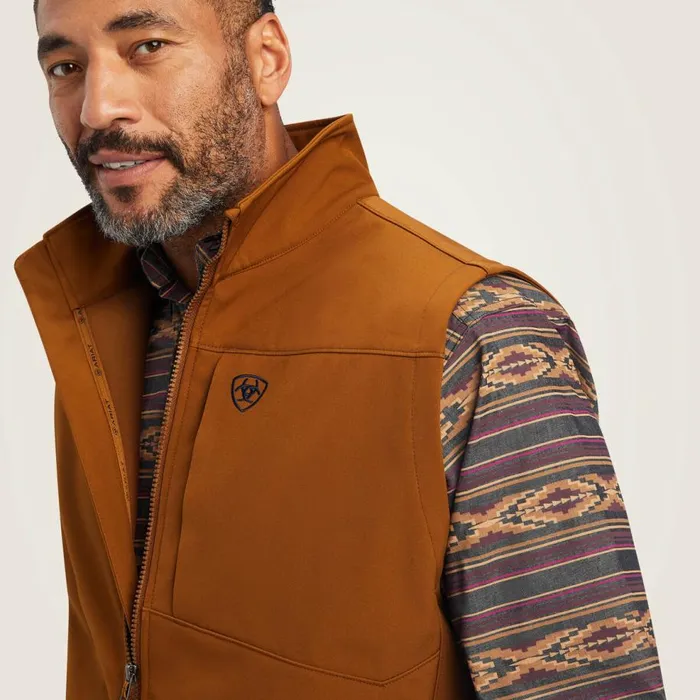 Men Logo 20 Softshell Vest Chestnut Ariat Jackets and Vests Men Logo 20 Softshell Vest Chestnut Ariat Jackets and Vests