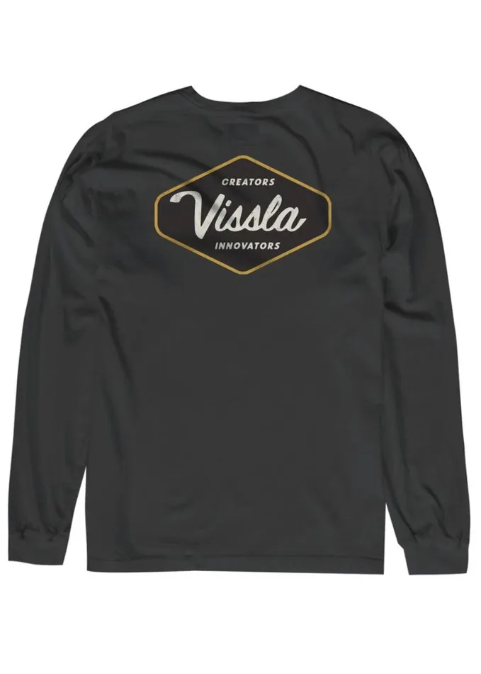 Men Long Sleeves Vissla Creators Premium Ls Pkt Tee Phantom