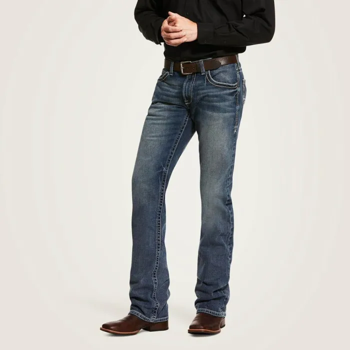 Men M5 Slim Stretch Adkins Stackable Straight Leg Jean Lennox Ariat Denim