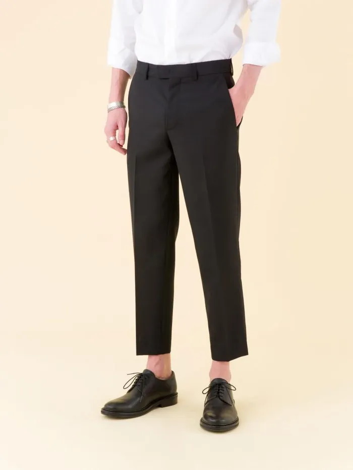 Men Pants Agns B Black Woollen Jam Pants Men Pants Agns B Black Woollen Jam Pants