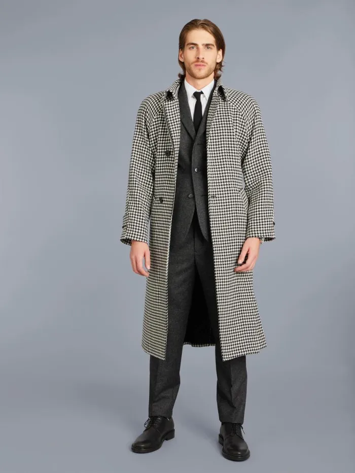 Men Pants Agns B Grey Tweed Wool Straight Leg Perfect Pants