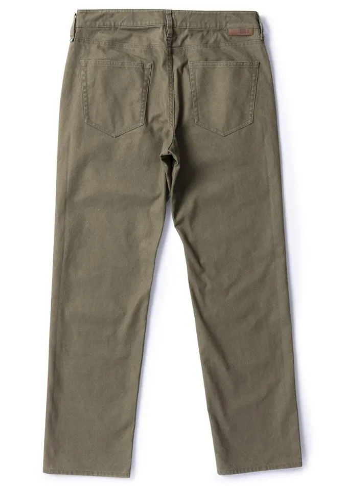 Men Pants and Denim Vissla Border Canvas 5 Pkt Pant Dark Olive