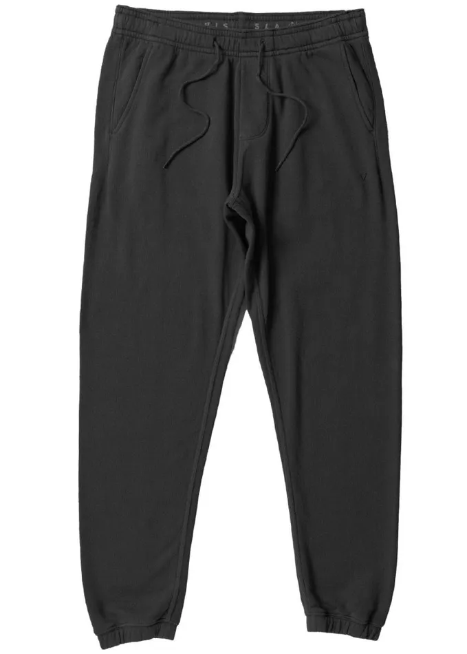 Men Pants and Denim Vissla Solid Sets Eco Boys Elastic Sweatpant Black