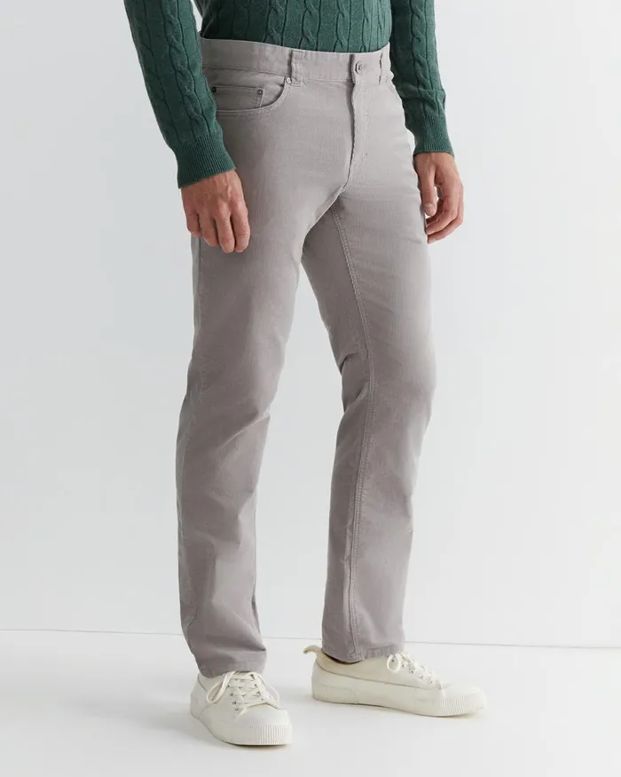 Men Pants Sportscraft Cooper Cord Misty Grey