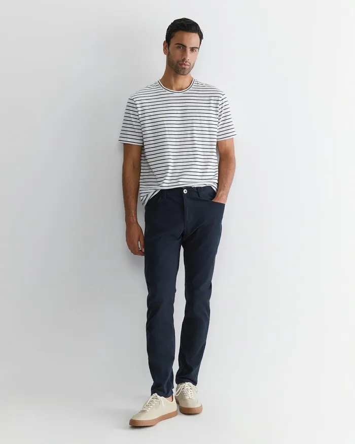 Men Pants Sportscraft Tapered Bedford Jean French Navy