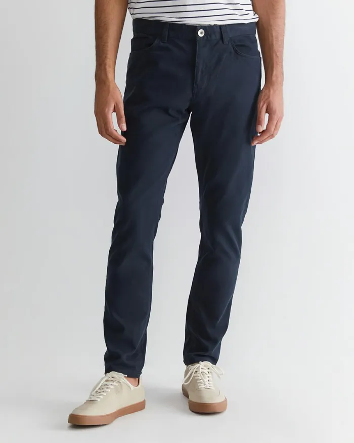 Men Pants Sportscraft Tapered Bedford Jean French Navy